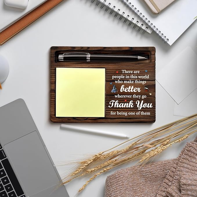 Thank You Appreciation Gifts for Women Coworkers Nurses Teacher Friends, Grateful Gifts There are People in This World Who Make Things Sticky Note Holder for Office Desk Decor