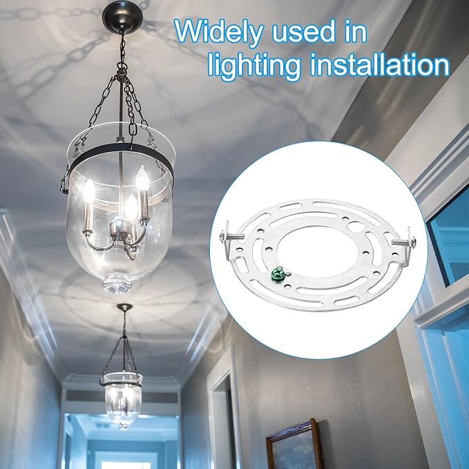 PATIKIL 140mm (5.51") Universal Light Fixture Mounting Bracket Kit, 2 Set Light Crossbar Round Ceiling Plate with Screw for Wall Light Ceiling Light Pendant Chandelier