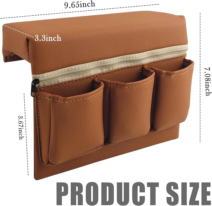 Car Armrest Storage Box for Window,Multi-Function Car Window Armrest Organizer with Multiple Storage Pockets,Arm Rest Organizer Cars Windows for Armrests and Increasing Storages (Brown)