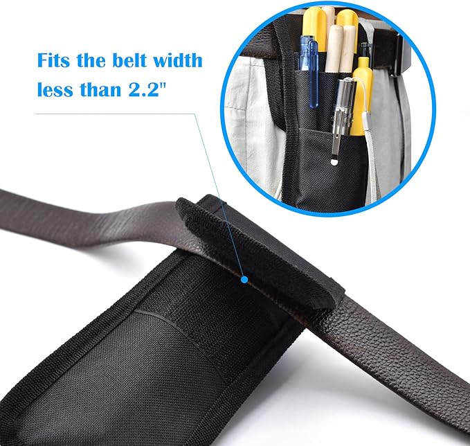 2 Pcs KATOLK Belt Pen Holder, Multifunctional Adjustable Tactical Pencil Pouch, Detachable Military Duty Pencil Sleeve Case, Can Hold Pens, Rulers and Scissors