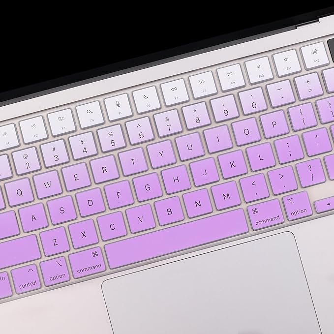 2 Pack Keyboard Cover for 2026 MacBook Neo 13" (Touch ID) & MacBook Pro 14"/16" M5-M1 Pro/Max, M5-M2 & MacBook Air 13"/15" M5-M1, Keyboard Protective Skin US Layout-Opurple