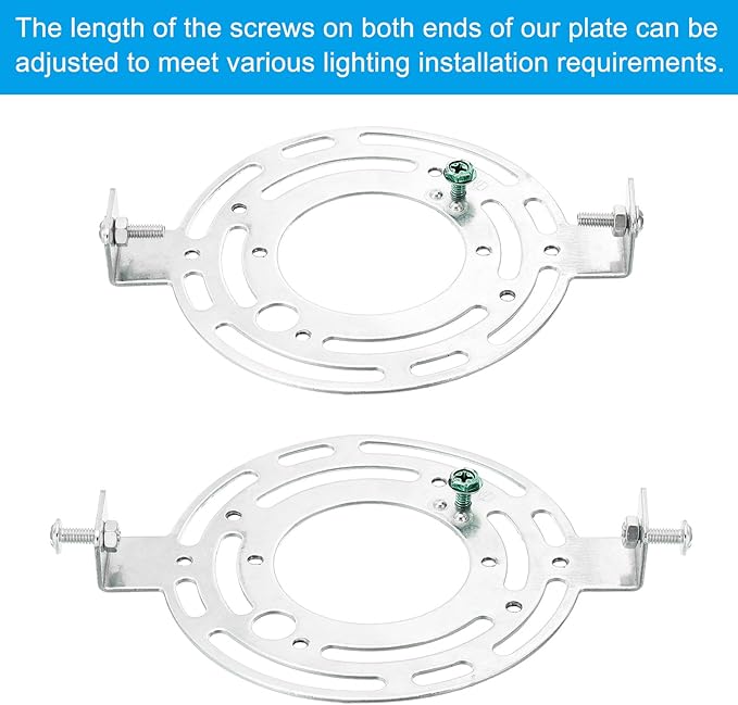 PATIKIL 135mm (5.31") Universal Light Fixture Mounting Bracket Kit, 2set Light Crossbar Round Ceiling Plate for Wall Light, Close to Ceiling Light, Chandelier