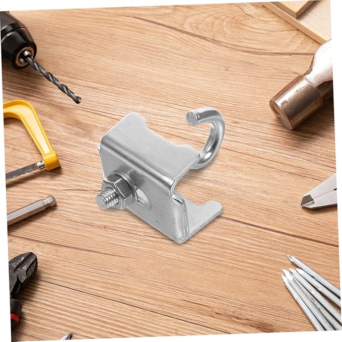 UKCOCO 6pcs Heavy Duty Beam Hanger Clamp for Industrial Wire Shelving Durable Metal Clamps for Versatile Storage Easy Setup and Removal Optimized for Warehouse Use