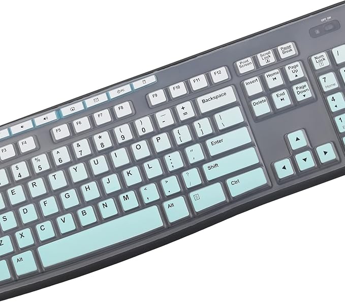 Keyboard Cover Skin Protector Fit Logitech MK295 MK275 MK270 Wireless Keyboard, Logitech K200 K260 K270 MK200 MK260 Keyboard (NOT Fit Other Model Keyboards)-MintGreen