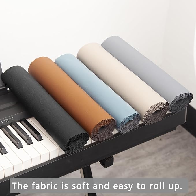 Keyboard Piano Cover, Digital Piano Dust Cover, Light Luxury Soft and Premium Surface, Thickening Electronic Organ Covering Keyboard Update Encasement (Grey)