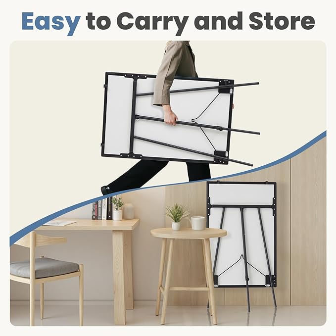 DUMOS White Board Easel 40 x 28 Inches, Magnetic White Board Dry Erase, Porbable Boards Height Adjustable, Dry Erase Board with Stand for School, Office and Home, Silver Aluminium Frame, Black