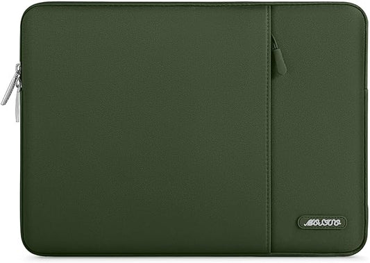 MOSISO Laptop Case 13 inch, Laptop Sleeve Compatible with MacBook Neo/Air/Pro 13 inch with A18/M5/M4/M3/M2/M1 Chip 2026-2016, Polyester Vertical Computer Sleeve Bag with Pocket, Army Green
