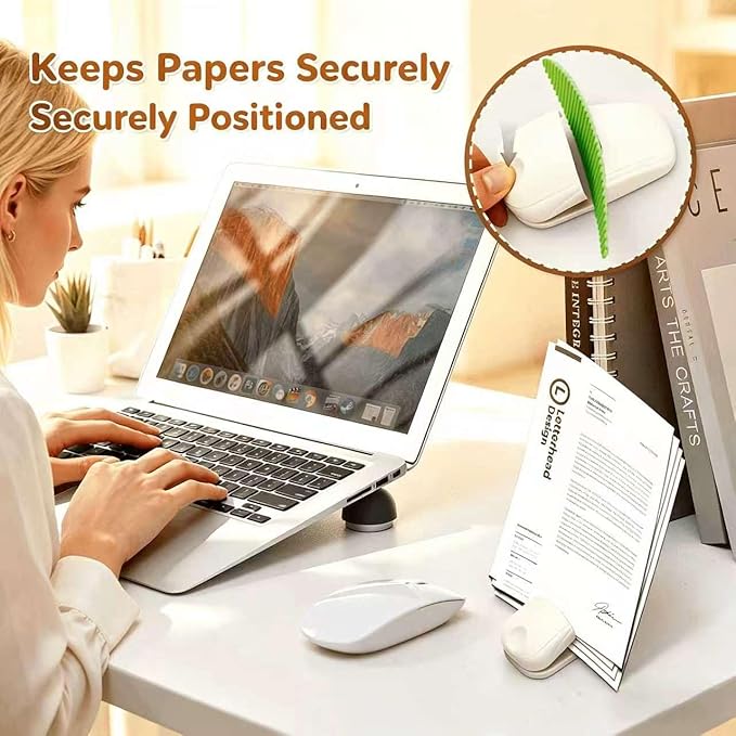 Document Holder for Typing - Document Stand for Desk When Typing,Portable Copies Stand Desktop Document Holder Stand for A4 Paper Documents Office Typing Reading (Green)