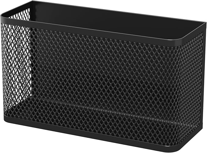 Buyyyit Magnetic Shelf Fridge Basket File Mail Holder Refrigerator Storage Rack Organizer Bins for Home Laundry Kitchen Office School Classroom (Large)