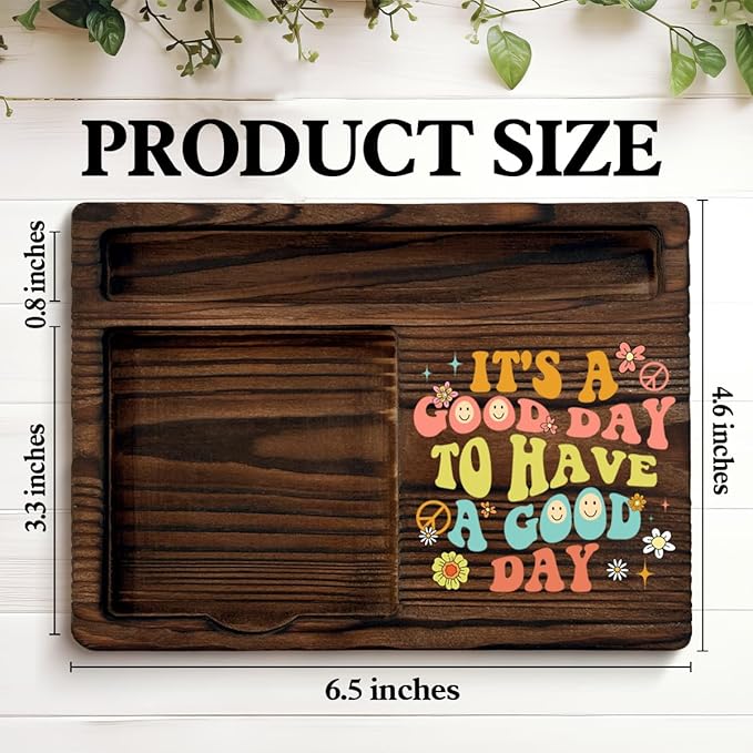 Motivational Sticky Note Holder Inspirational Gifts for Women, It's a Good Day to Have a Good Day Post It Note Dispenser for Home Office Desk Decor