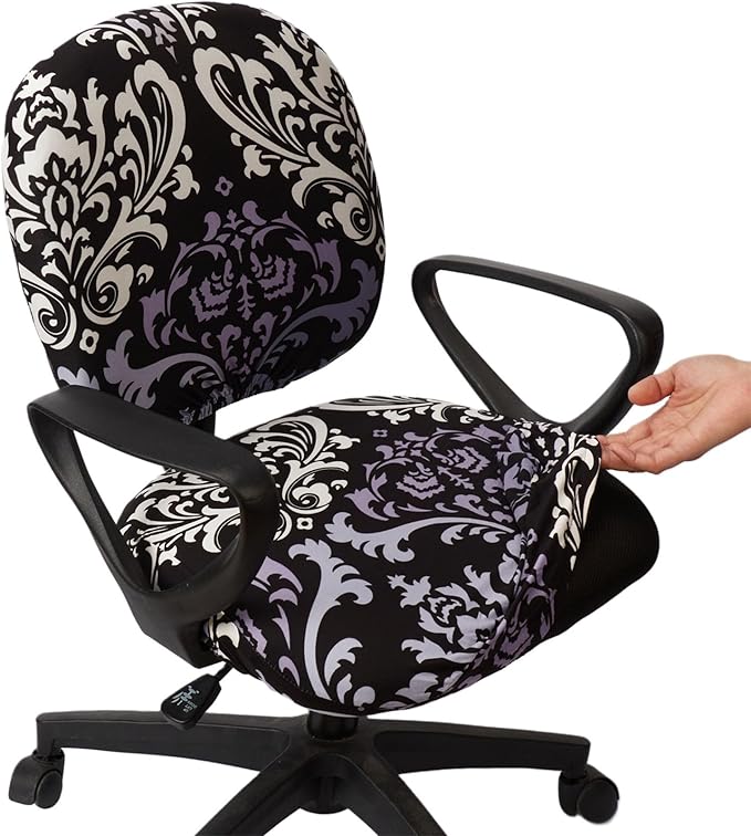 Melaluxe Computer Office Chair Cover - Protective & Stretchable Universal Chair Covers Stretch Rotating Chair Slipcover