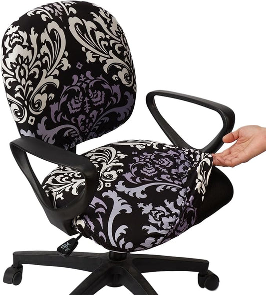 Melaluxe Computer Office Chair Cover - Protective & Stretchable Universal Chair Covers Stretch Rotating Chair Slipcover