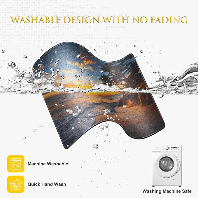 JIKIOU Mouse Pad with Non-Slip Rubber Base, Premium-Textured & Washable Computer Mousepad with Stitched Edges, Mouse Pads for Computers, Laptop, Gaming, Office & Home, 10.2 x 8.3 in Sunset