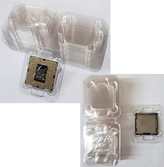20PCS Computer CPU Case Tray Packaging Clamshell for Intel LGA775 LGA1150/1151/1155 /1156 i3 i5 i7 CPU Protector Cover