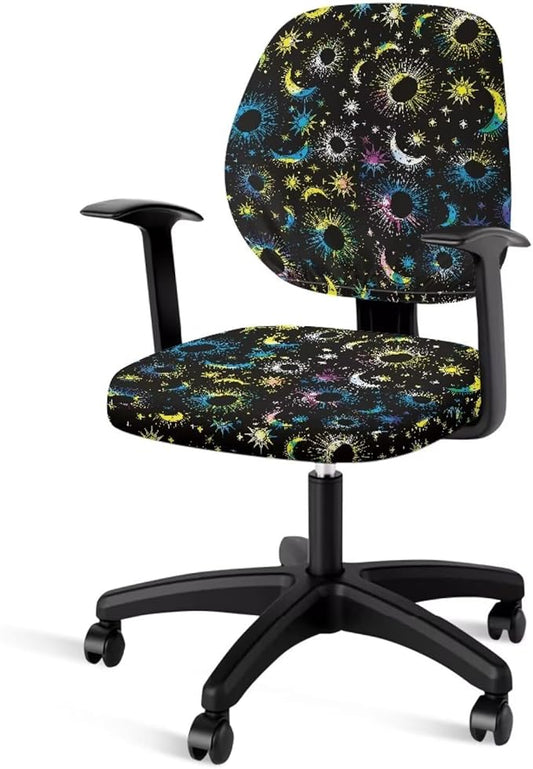 GLENLCWE Undersea Turtle Office Chair Cover Seat Covers Stretchable Universal Computer Chair Covers Rotating Chair Slipcover for Family Friends