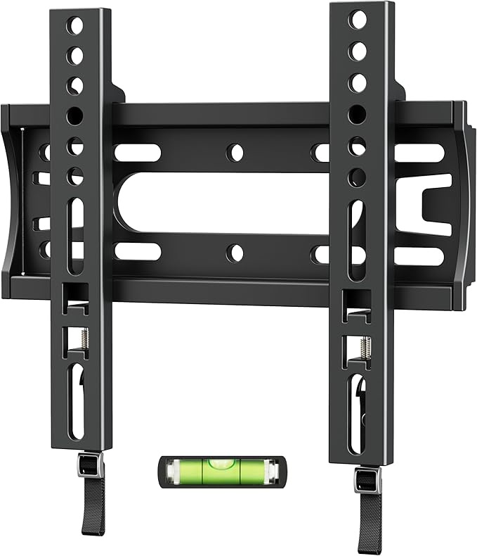 IWOBOARD 32 40 42 inch Fixed TV Monitor Wall Mount for LED LCD TVs & Monitor, Low Profile Small RV TV Mount, Easy Slim Flat Wall Bracket, Max VESA 200x200mm, 66lbs, Single Stud, Fit 19 24 42 inch