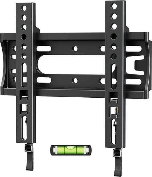 IWOBOARD 32 40 42 inch Fixed TV Monitor Wall Mount for LED LCD TVs & Monitor, Low Profile Small RV TV Mount, Easy Slim Flat Wall Bracket, Max VESA 200x200mm, 66lbs, Single Stud, Fit 19 24 42 inch