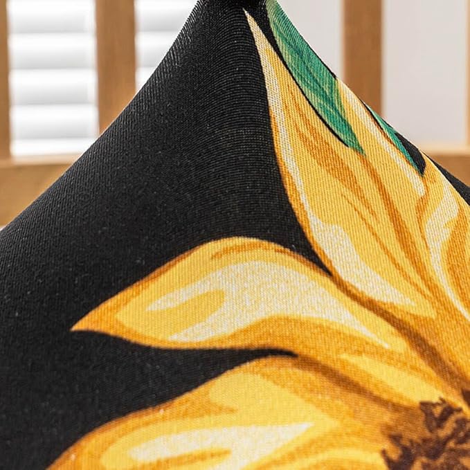 VIOKKO Office Chair Cover Stretchable Computer Desk Chair Seat Covers 2 Piece Waterproof Swivel Chair Protective Slipcover (Sunflower)