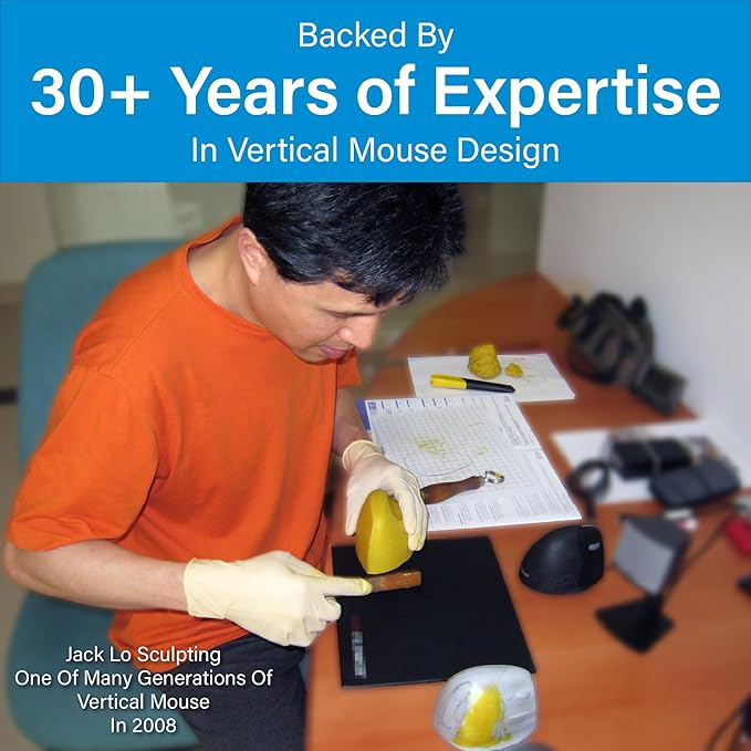 Evoluent – World's Original Vertical Mouse, Wired Ergonomic Mouse for Right Hand, Medium to Large, Helps with Carpal Tunnel and Wrist Strain, Customizable 6 Buttons, 4 Speed Settings, Comfortable Grip