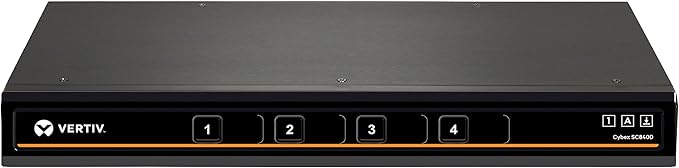 Avocent Vertiv Cybex SC800 Secure Desktop,4 Port,Single Head Monitor,DisplayPort,TAA Compliant,Common Access Card (CAC),Dedicated Peripheral Port (DPP),Secure Desktop KVM Switch(SC840D-001)