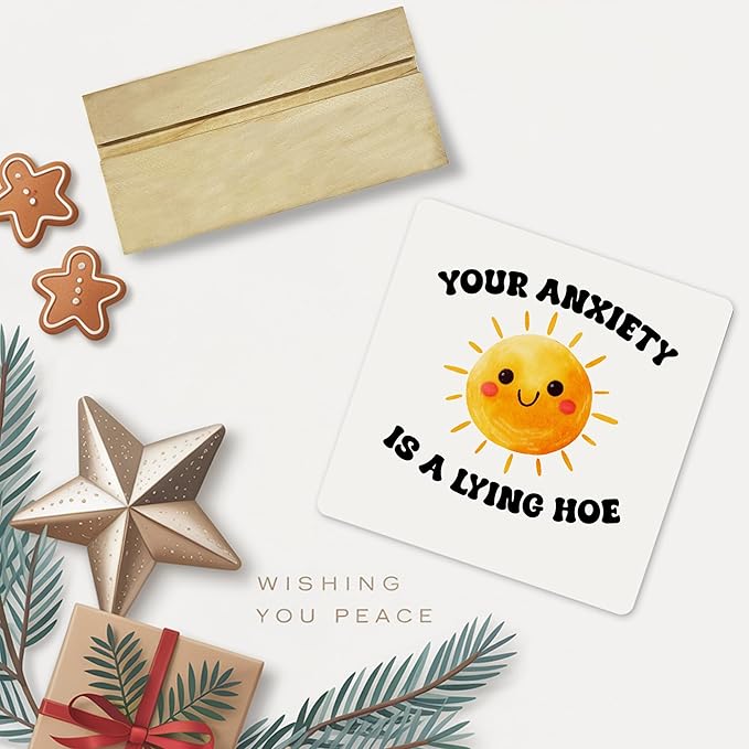 Mental Health Inspirational Desk Sign, Anxiety Relief Acrylic Decor for Women