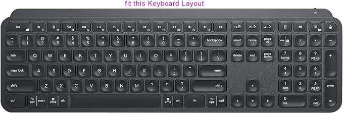 Dust-Proof Silicone Keyboard Skin Cover Compatible for Logitech Craft Advanced Wireless Keyboard & Logitech MX Keys Advanced Wireless Illuminated Keyboard (Pink)