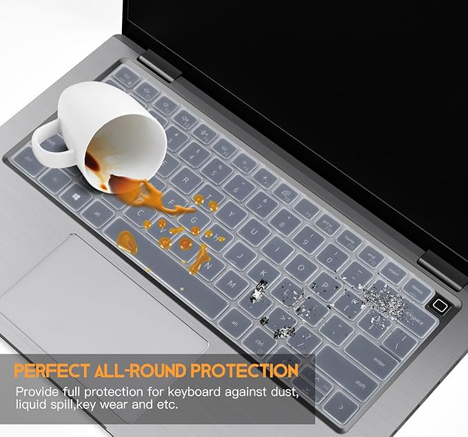 Keyboard Cover for Dell Latitude 5420 5430 5440 5450 3440 3450 14", Latitude 7420 7430 7440 7450 14 /Latitude 9510 9520 7520 15.6/14" Latitude 9420 9430 Protector Skin, Clear