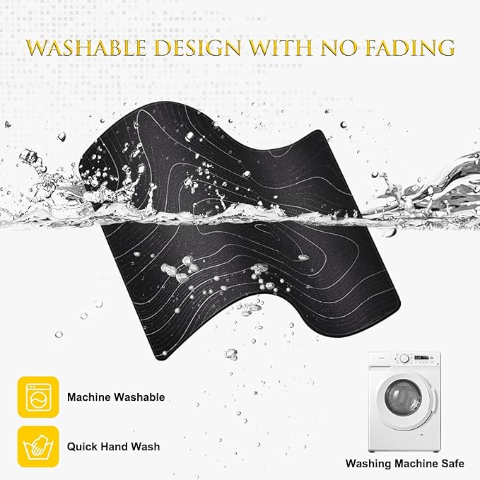 JIKIOU Mouse Pad with Stitched Edge, Comfortable Mouse Pads with Non-Slip Rubber Base, Washable Mousepads Bulk with Smooth Cloth, Mouse Pads for Computers Laptop Mouse 10.2x8.3x0.12inch Contour