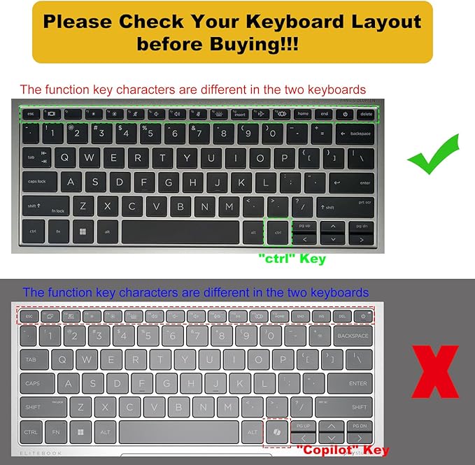 2PCS Keyboard Cover for HP EliteBook 830 835 840 845 1040 G9 G10 2024 2023 2022, 13.3 14 inch HP EliteBook Keyboard Protector Skin(Not fit 840 845 1040 G11 G8 G7 G6 G5 G4 G3),Gradual Pink+Clear