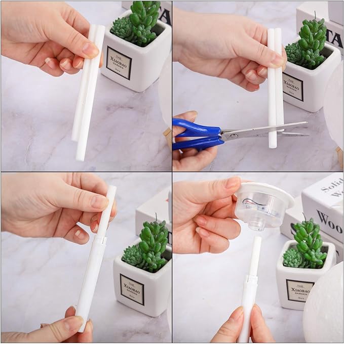 Mudder 24 pcs Humidifier Sticks Filter Refill 5.35''Mini Air Diffuser Pure Cotton Wicks Refill Humidifiers Filter Sticks Wicks for Small Portable Humidifier Diffuser in Office Bedroom Home