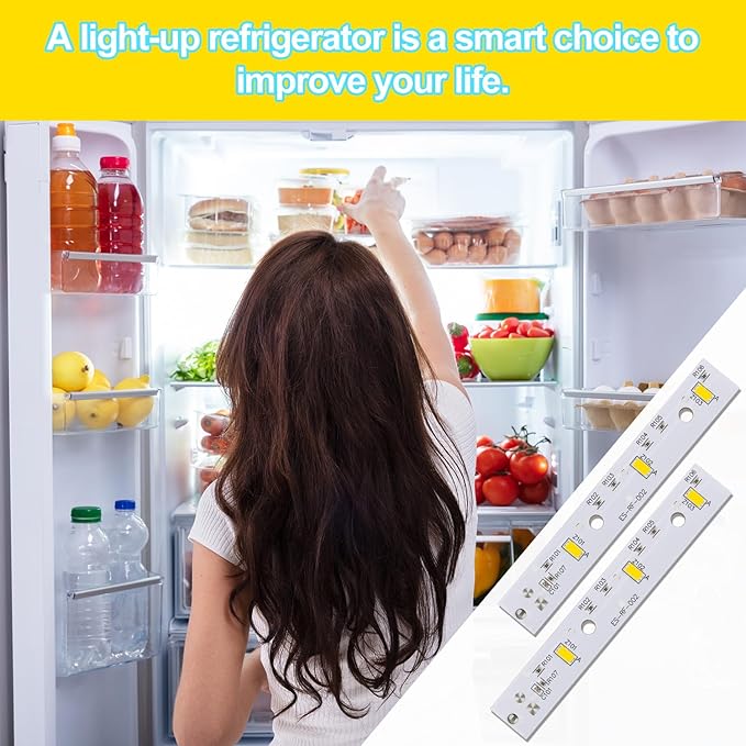 6pcs WR55X26671 Fridge Led Light for GE Refrigerator, Premium Durable Freezer Led Light Replacement for GE Refrigerator Replace PS11767930 AP6035586 4468532 EAP11767930