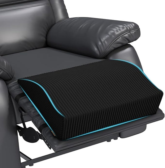 idee-home Recliner Leg Rest Cushion, Recliner Footrest Extender Pillow with Removable Corduroy Cover, Multi Purpose Ergonomic Foot Pillow Back & Lumbar Support Cushion for Bed Sofa Couch, Black