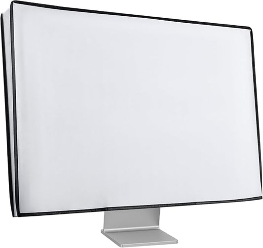 kwmobile Monitor Cover Compatible with 27-28" Monitor - Dust Cover Computer Screen Protector - White