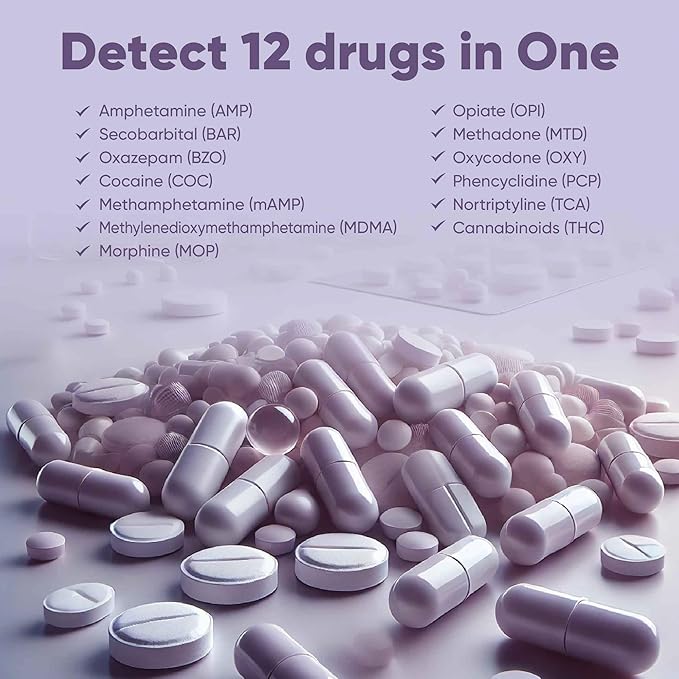 Prime Screen 12 Panel Multi Drug Urine Drug Test Card (AMP,BAR,BZO,COC,mAMP,MDMA,MOP/OPI 300,MTD,OXY,PCP,TCA,THC) - WDOA-7125 [25 Pack]