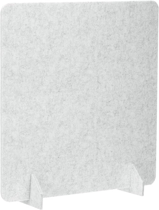 PATIKIL Desk Dividers 24" x 24", 1 Pack Desk Privacy Panel Freestanding Noise Reducing Partition Acoustic Panel with 2Pcs Support Feet for Testing Office Home Library, Light Gray Style A