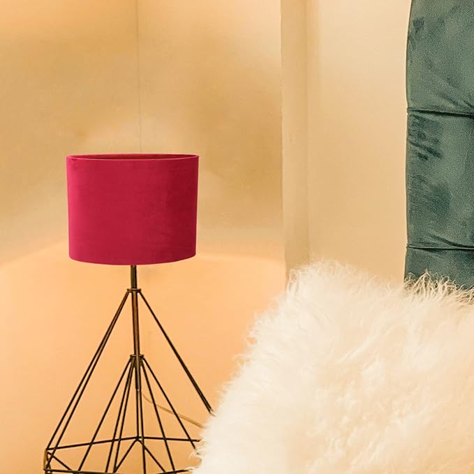 KALLORY 1pc Simple Oval Lampshade Cloth Lamp Cover for Bedside and Table Lamps Elegant Design for Home Hotel and Study Decor and Multipurpose Use Fine Workmanship