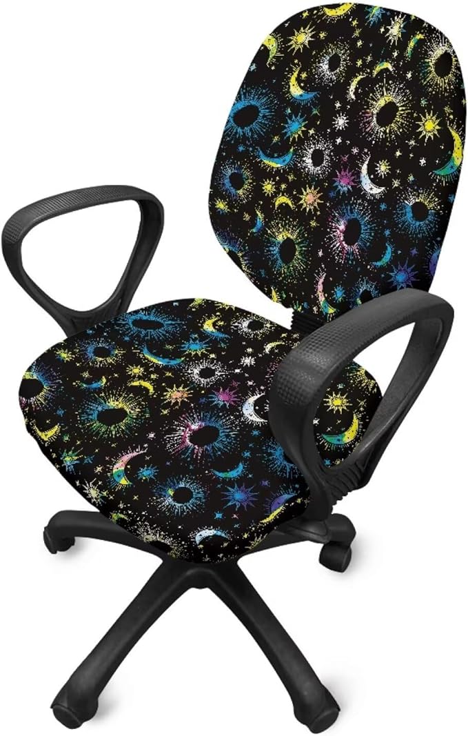 GLENLCWE Undersea Turtle Office Chair Cover Seat Covers Stretchable Universal Computer Chair Covers Rotating Chair Slipcover for Family Friends
