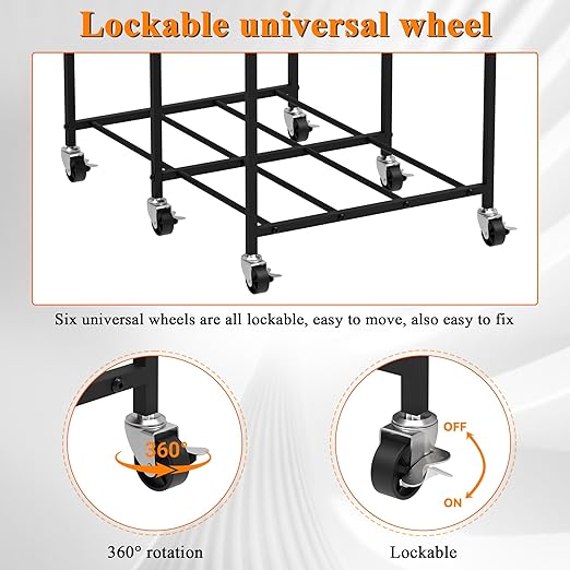 3D Printer Stand with Filament Storage Rack, 3D Printer Table Rolling Printer Cart on Wheels, Large Capacity 3D Filament Storage Rack for PLA/ABS/TPU, Filament Storage Rack for Workshop Studio Office
