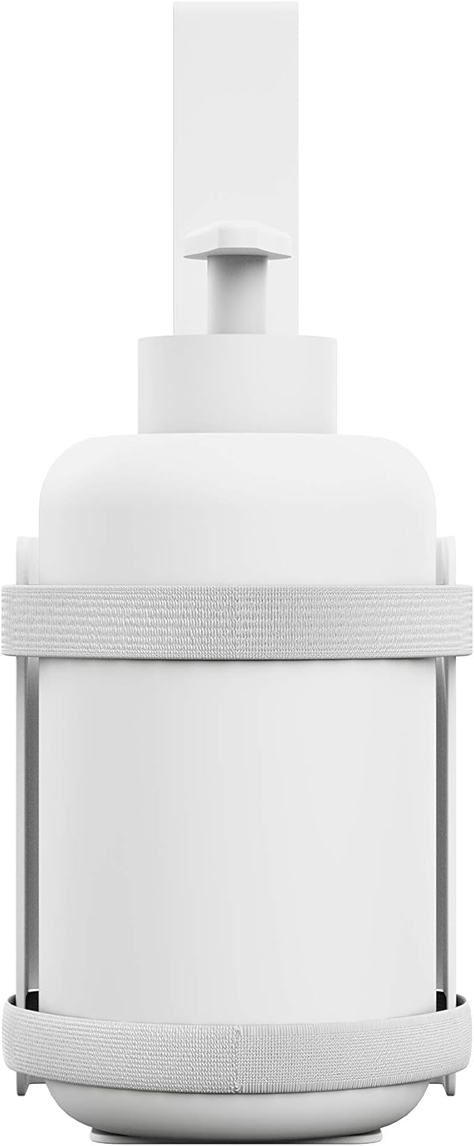 Add-On Sanitizer Bottle Holder – CTA Add-On Universal Metal Bottle Holder for Hand Sanitizer or Wipes Dispensers – Compatible with CTA PAD-PARAF Floor Stands & More CTA Products - White - (ADD-SB2W)