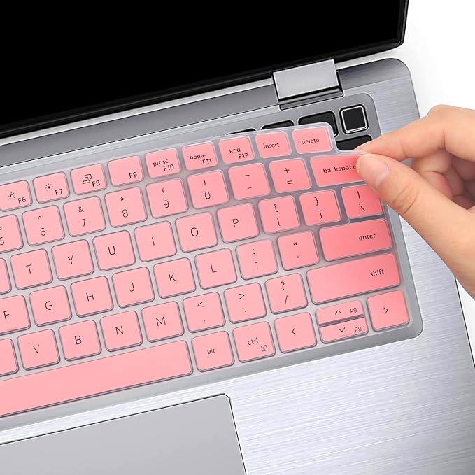 Keyboard Cover Skin for Dell Latitude 3440 3450 5450 5440 5430 5431 5420 14", Latitude 14" 7450 7440 7430 7420 7410 9420 9430, Latitude 16" 7650 7640, Latitude 9520 9510 7520 15.6" 2024-2022-Pink