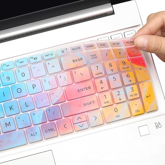Keyboard Cover for HP 15.6" Laptop 15t 15z 15-fcxxxx 15-fdxxxx Series 2026 2025 2024, HP 15t-fd100/fd000 15-fd0083wm 15-fc0025dx 15-fc0093dx 15-fd0005dx fd0023dx, HP 250 255 G10 15.6 -Stylish Colorful