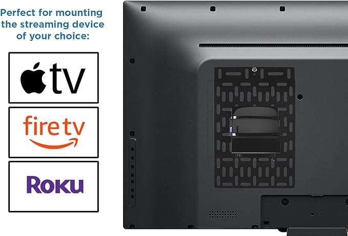 Mount-It! Cable Box Mount Behind TV | Adjustable Universal Mounting Bracket for Streaming Devices, Router, Modem, DVD | Wall and Behind TV Compatible, Steel