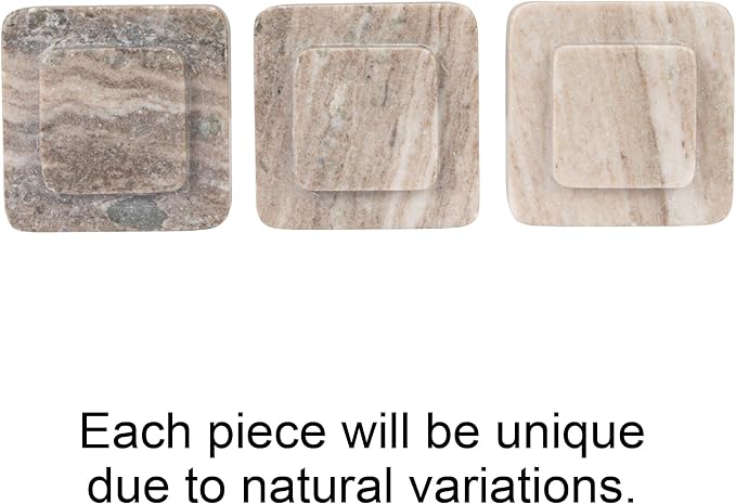 Bloomingville Heavy Duty Marble Bookends, Beige, Set of 2