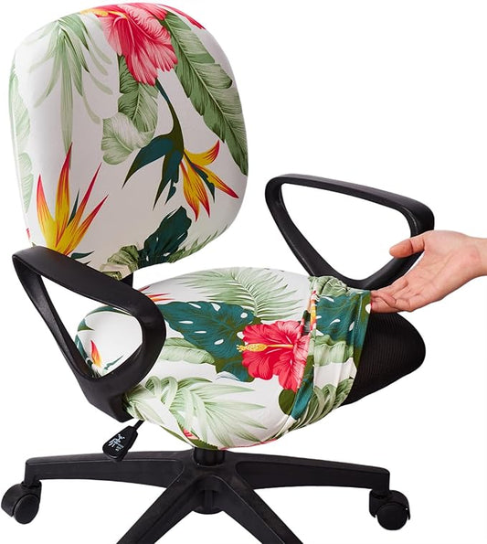 Melaluxe Computer Office Chair Cover - Protective & Stretchable Universal Chair Covers Stretch Rotating Chair Slipcover