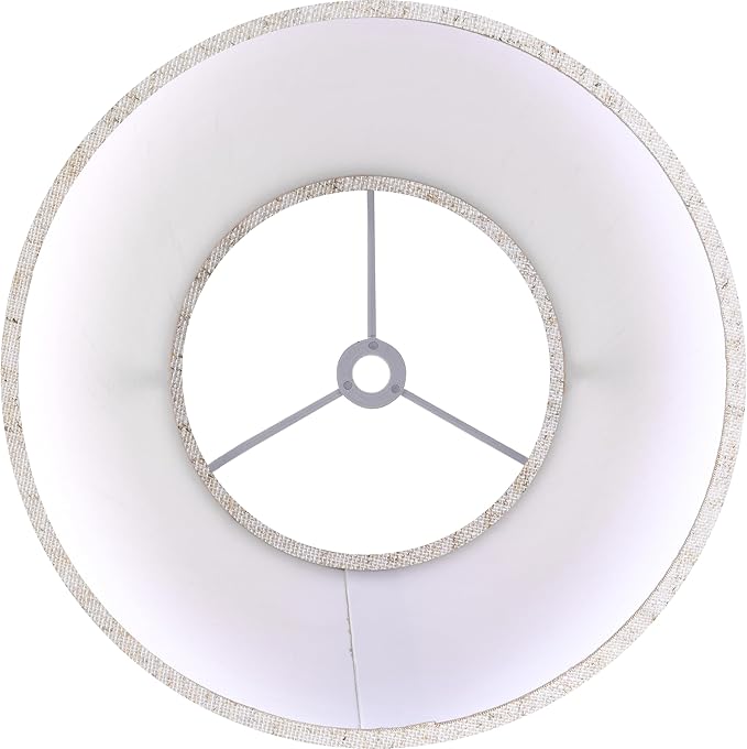 GO&SO 9" Lamp Shades Set of 2 Small Mini,5"×9"×6.4" Spider Lampshades for Table Lamps Oatmeal Beige Lampshade Replacement,Modern Lamp Shade for Nightstand (Clip Lamp Adapter Holder Not Included)