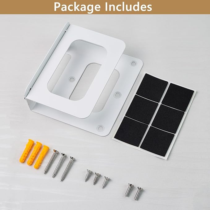 Cable Box Mount Adjustable Small Wall Mount Holder for Narrow Media Players Like Apple TV, Roku, Cable Boxes, DVD Players, Routers, Modems,Mac mini,WII and More(Narrow)