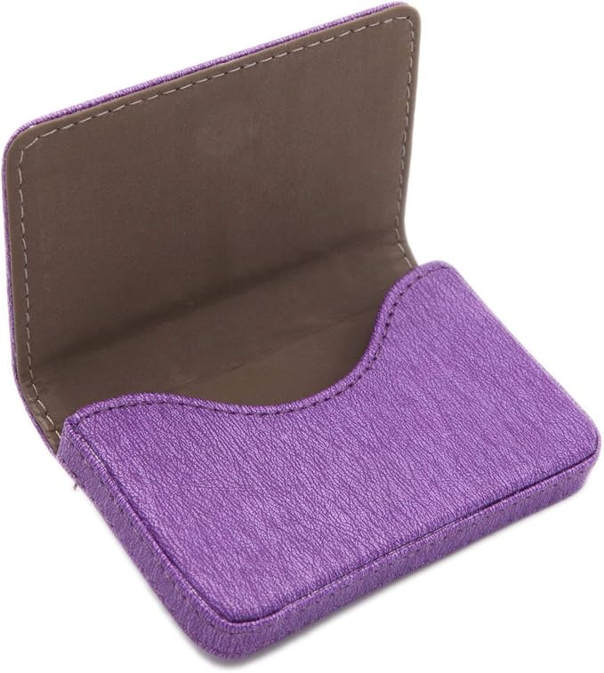 RFID Blocking Wallet - Minimalist Leather Business Credit Card Holder - Purple2