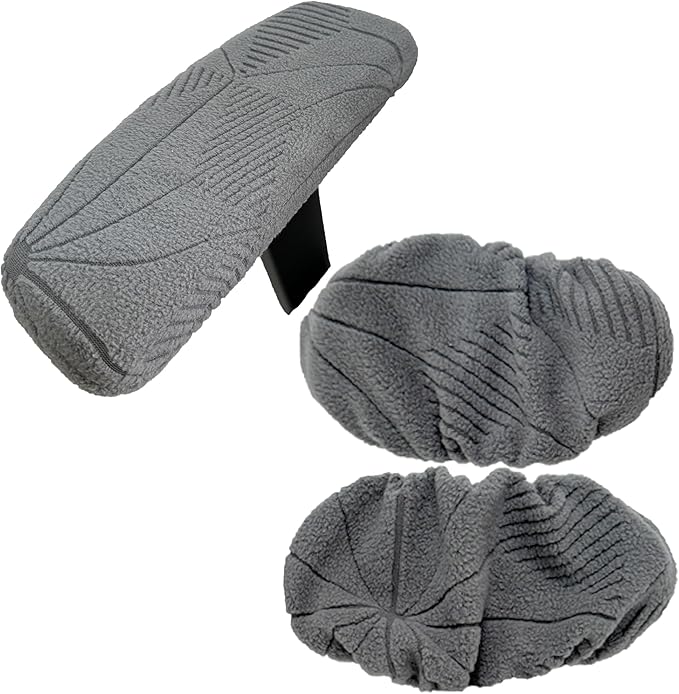 High Elasticity Anti Slip Office Chair Cover, Split Design for Easy Installation,Universal Desk Chair Cover wear-Resistant and Scratch Resistant (Light Gray, Chair Armrest Covers)