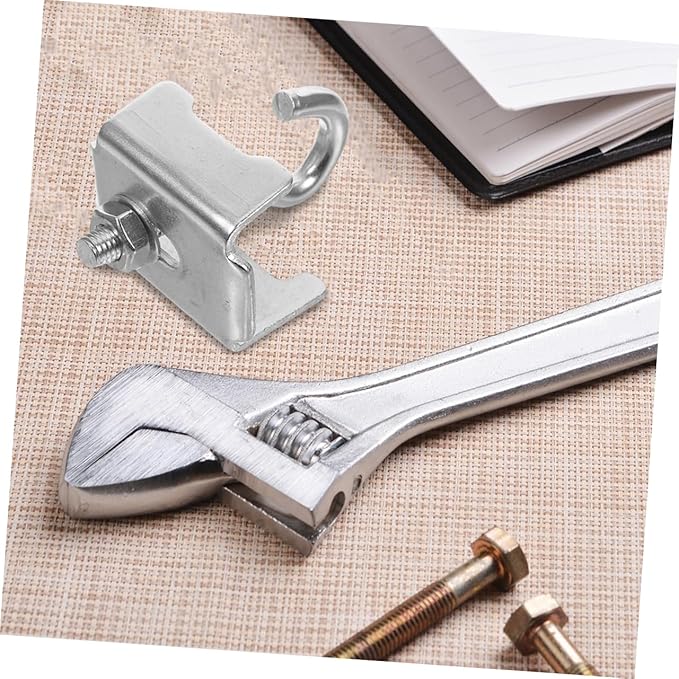Angoily 6pcs Heavy Duty Clamp Hooks for Floating Shelves Hardware Metal Support Brackets for Efficient Warehouse Organization and Strong Loadbearing Stability