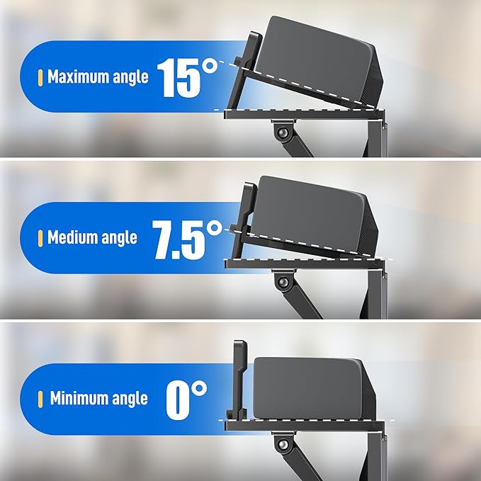 No Drilling Soundbar Mount,Adjustable TV Top Shelf Compatible with Samsung,LG,Vizio,Bose,JBL,Sonos,Universal Floating Bracket Holds up to 11 lbs,Black